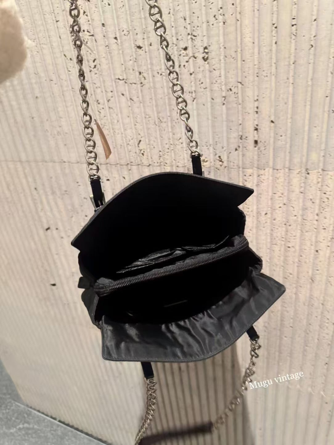 Prada silver chain tote