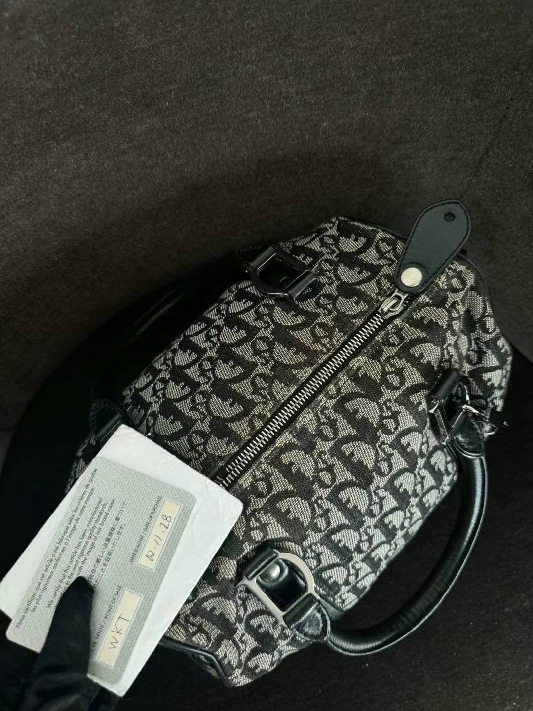Dior black / silver Boston 25