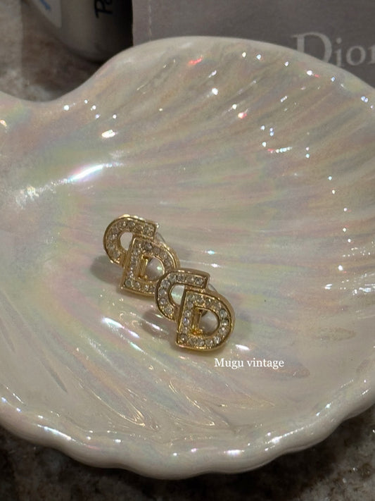 Dior golden hours CD rhinestone earring
