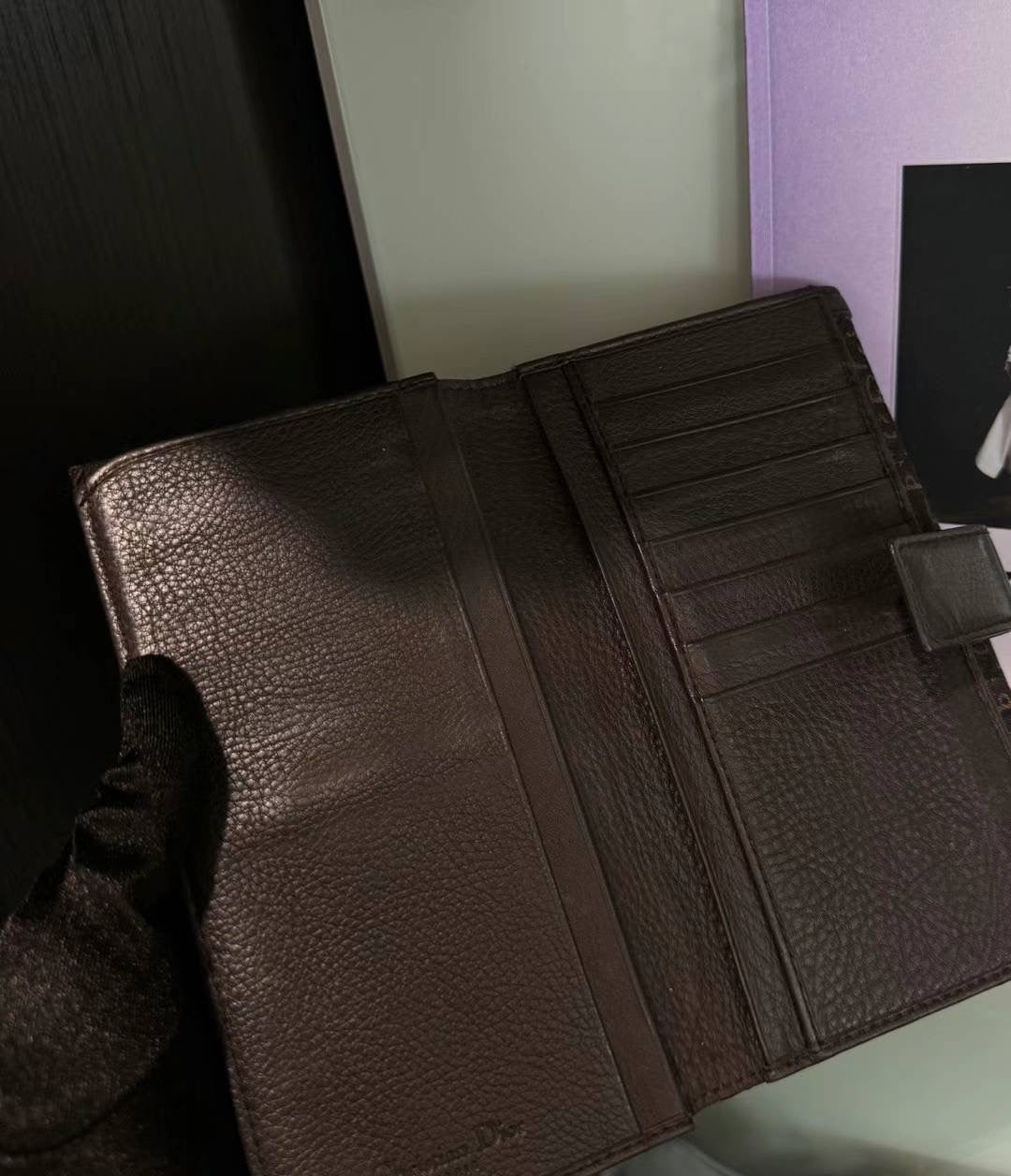 Dior punk monogram long wallet