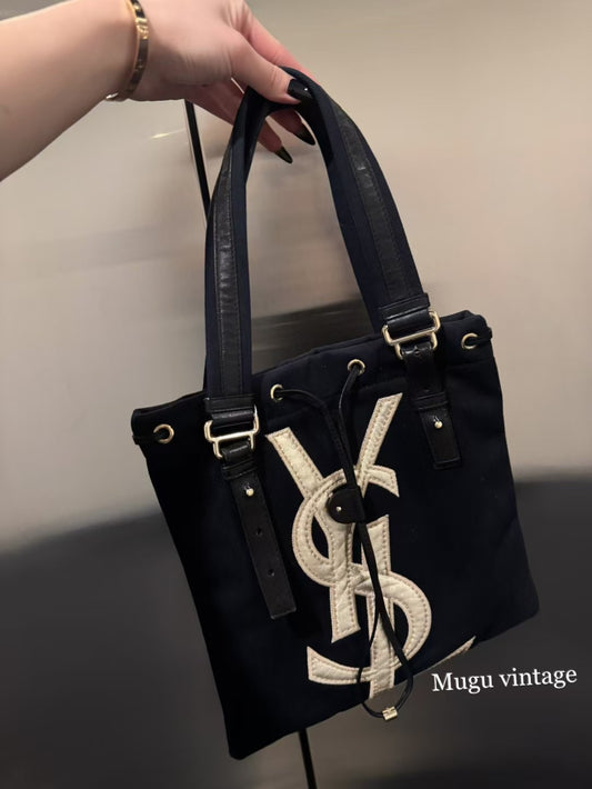 YSL black & gold tote