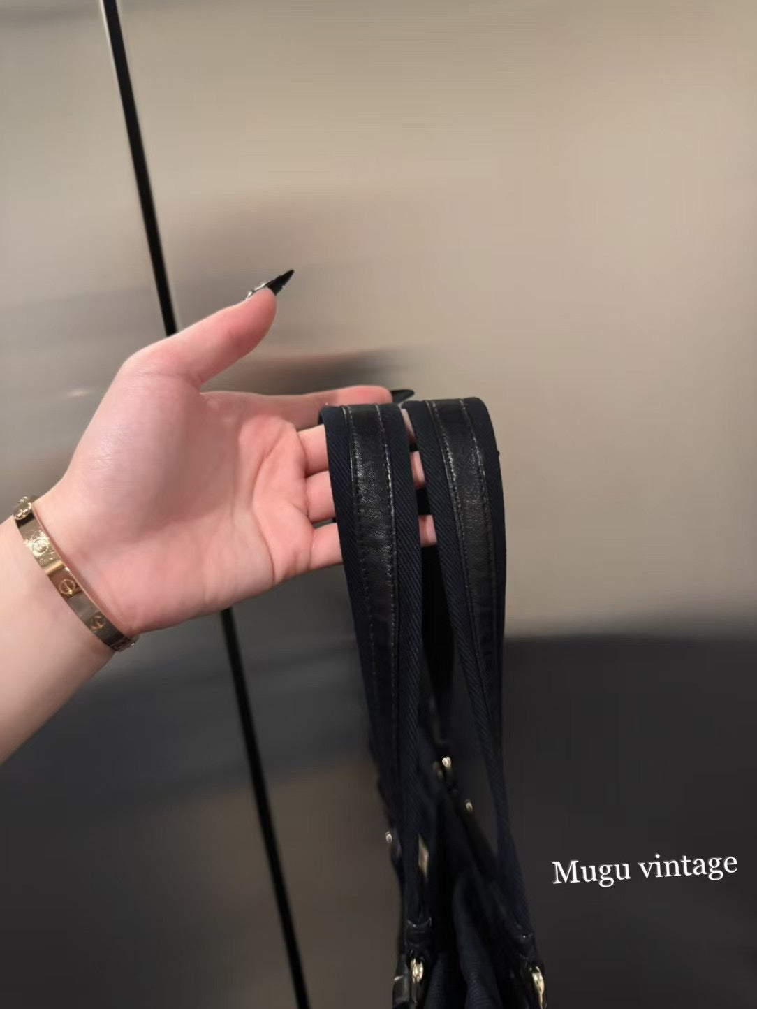 YSL black & gold tote