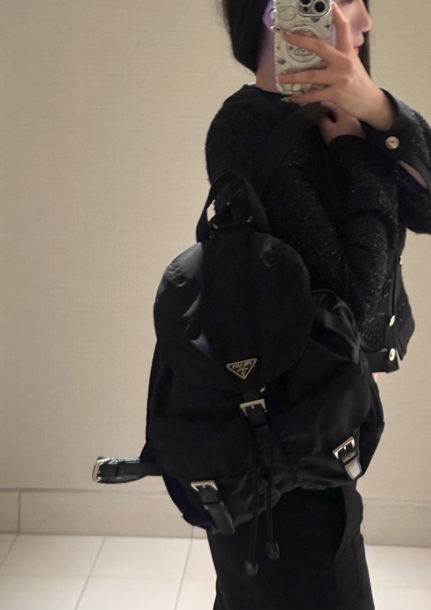 Prada nylon backpack large