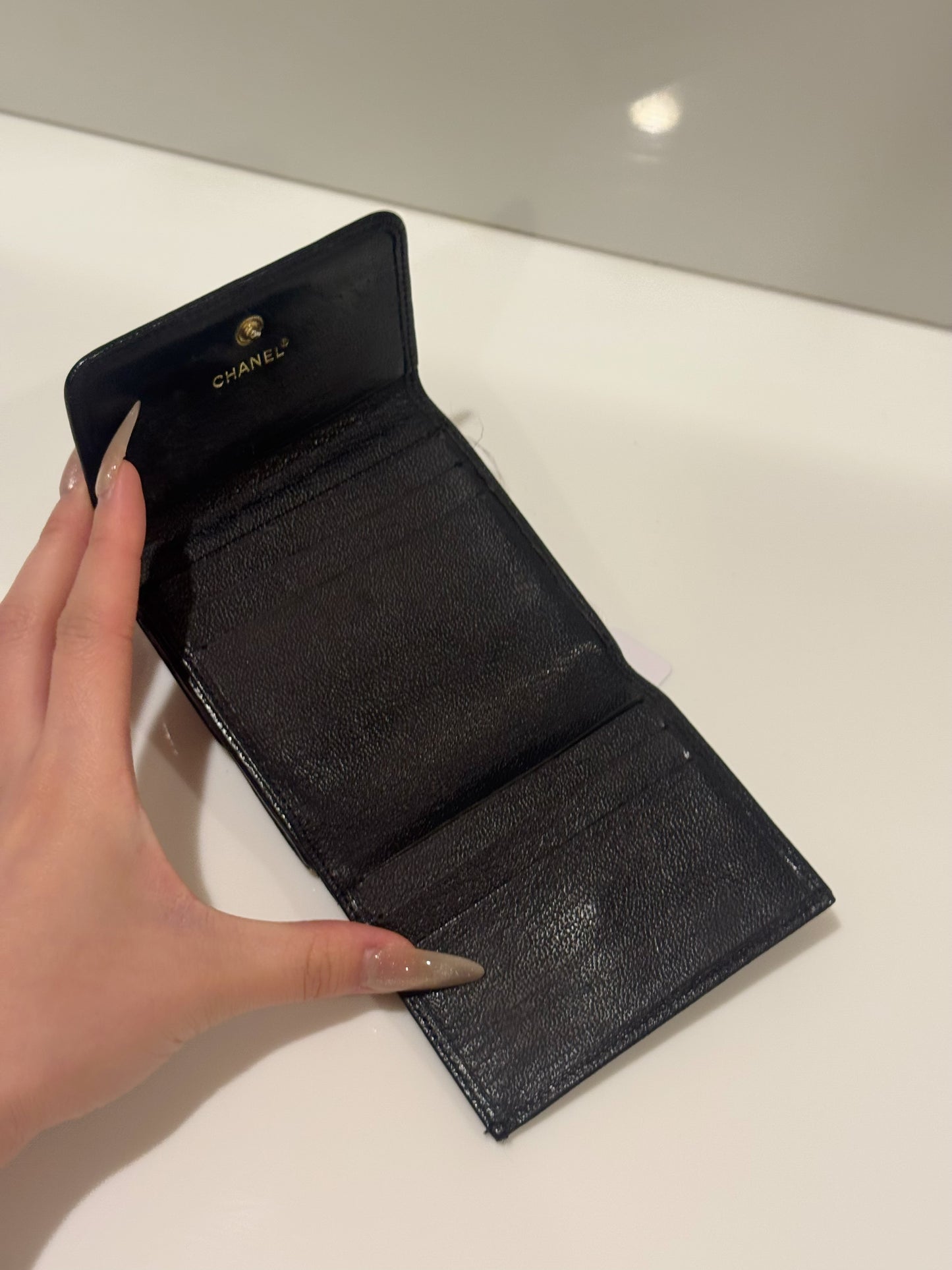 Chanel black & silver wallet