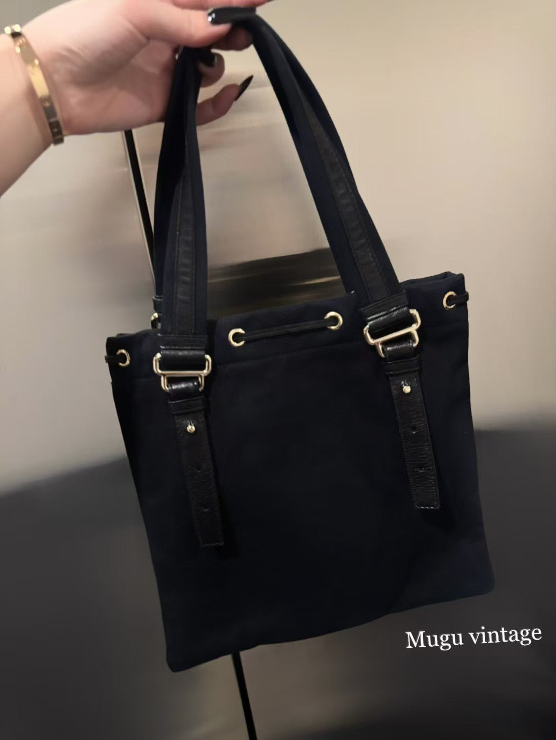 YSL black & gold tote