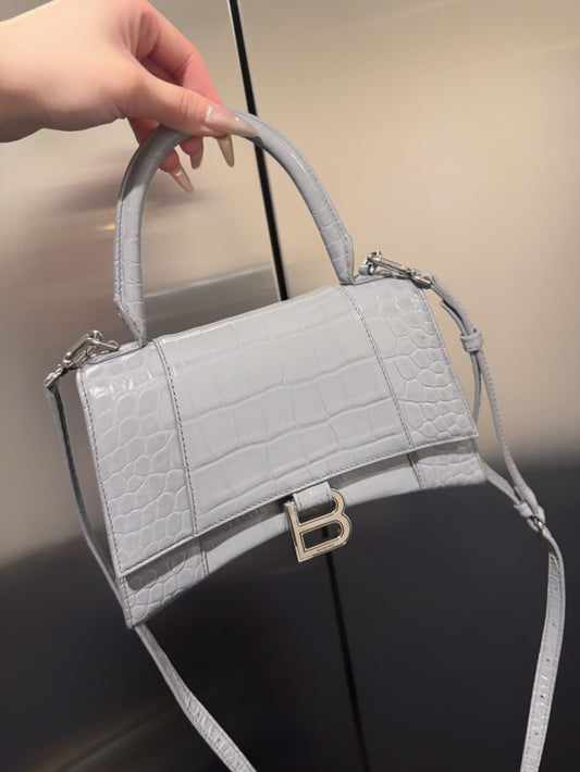 Balenciaga hourglass grey crocodile print