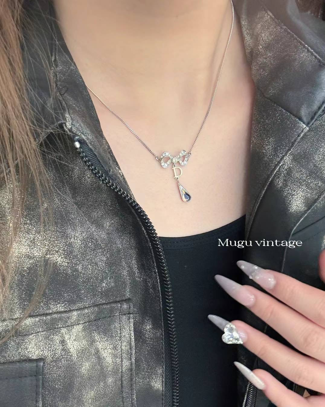 Dior mermaid teardrop necklace