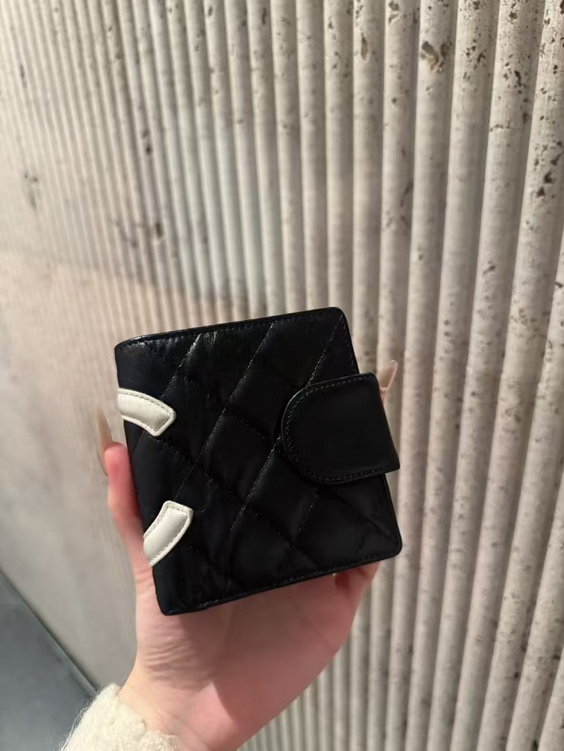 Chanel black & white cambon wallet