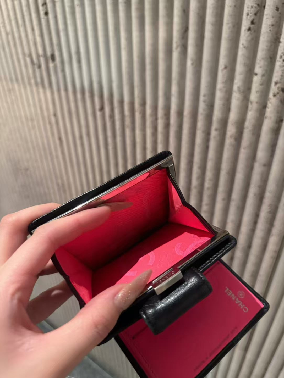 Chanel black & white cambon wallet