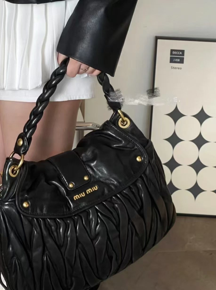 Miu Miu black gold crossbody