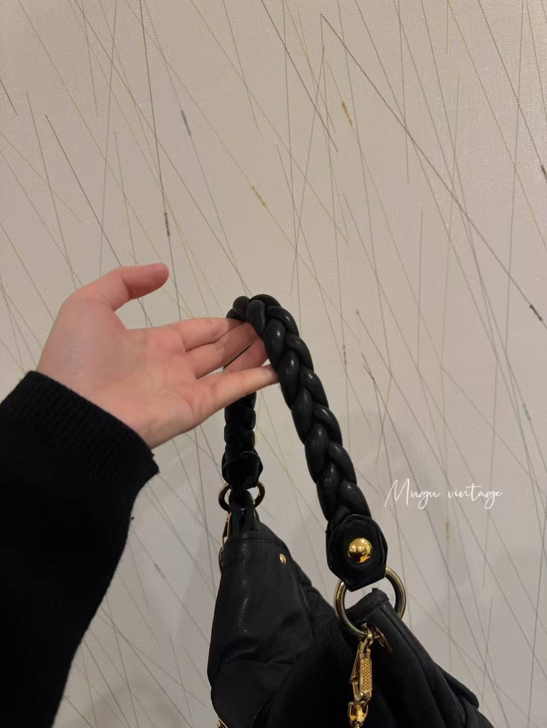 Miu Miu black gold crossbody