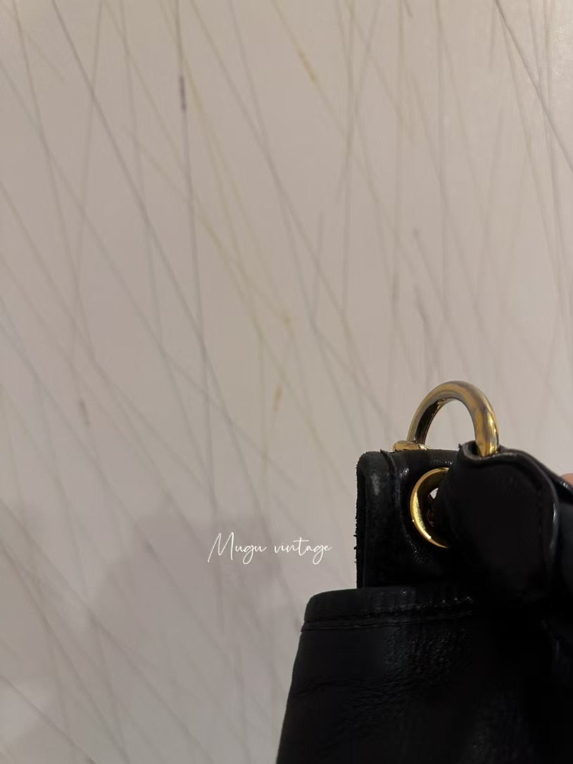 Miu Miu black gold crossbody