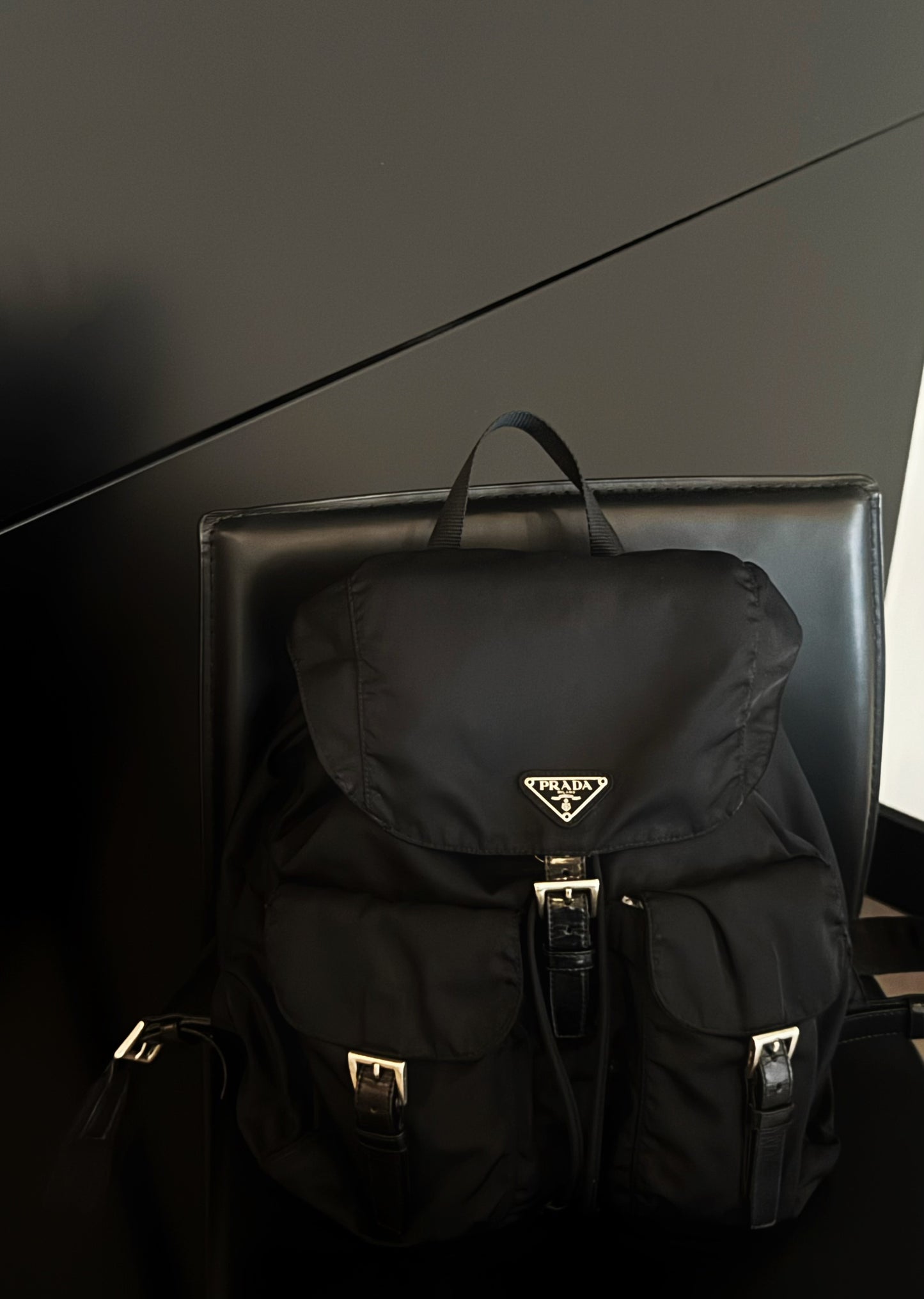 Prada nylon backpack large
