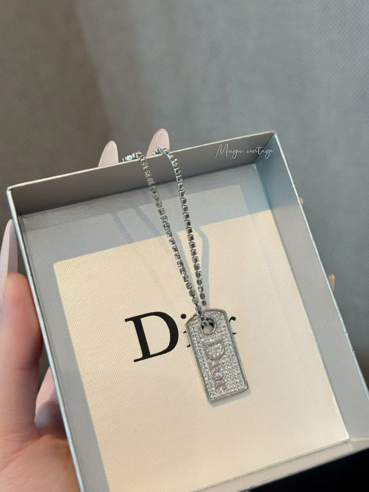 Dior silver plate rhinestone bracelet