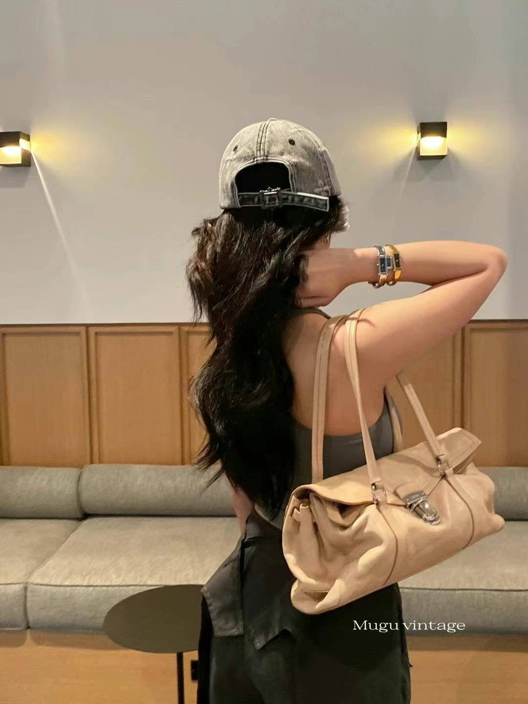 Prada beige shoulder bag