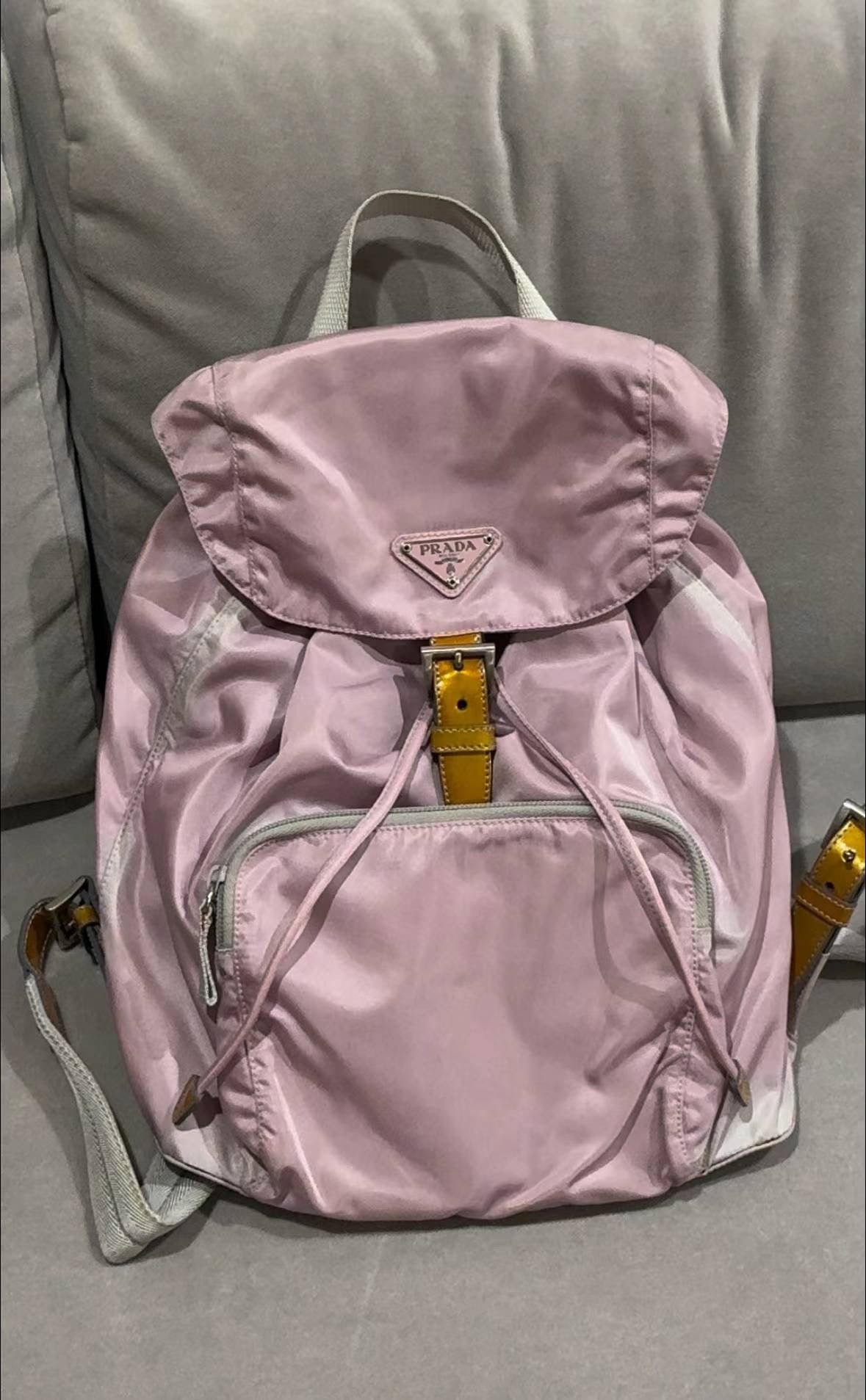 Prada pink large backpack