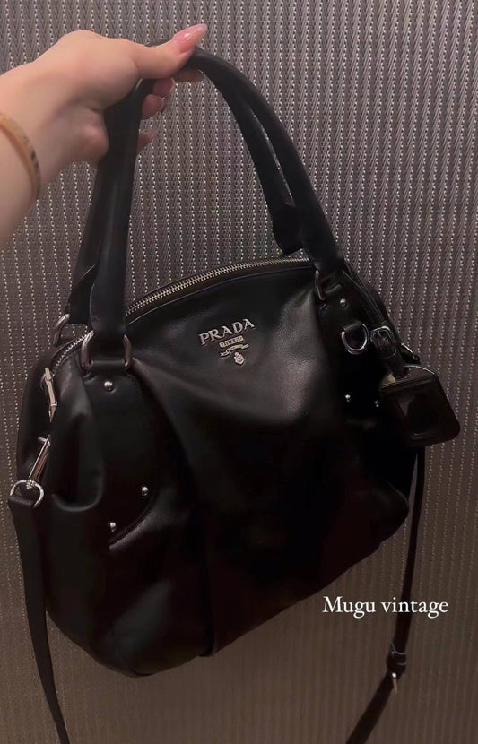 Prada solf calf bowler bag