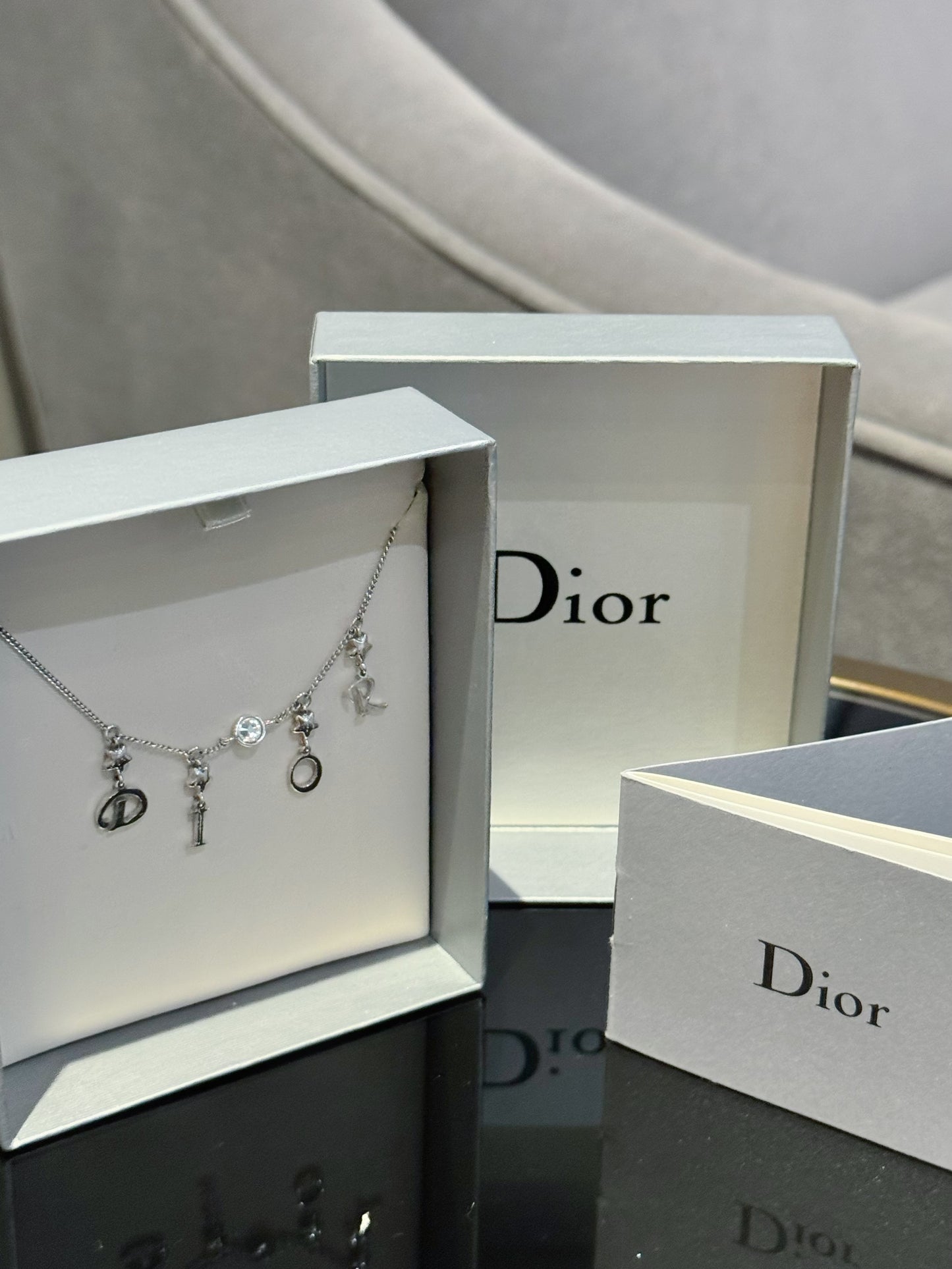 Dior starry night letter necklace