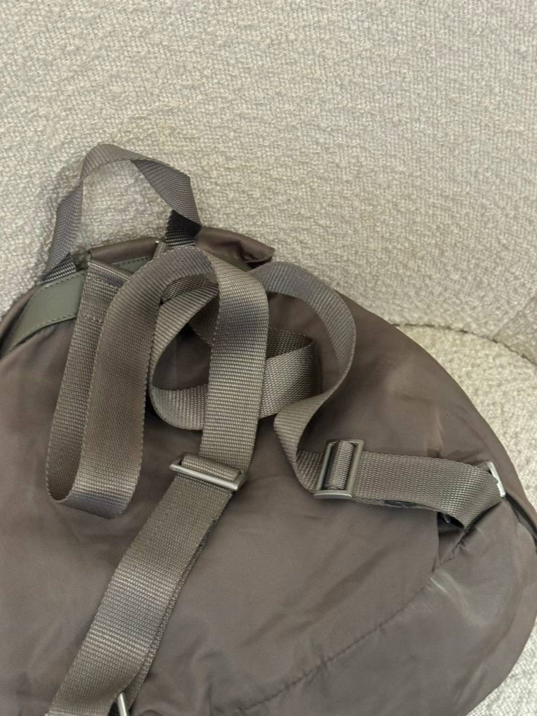 Prada space grey backpack large