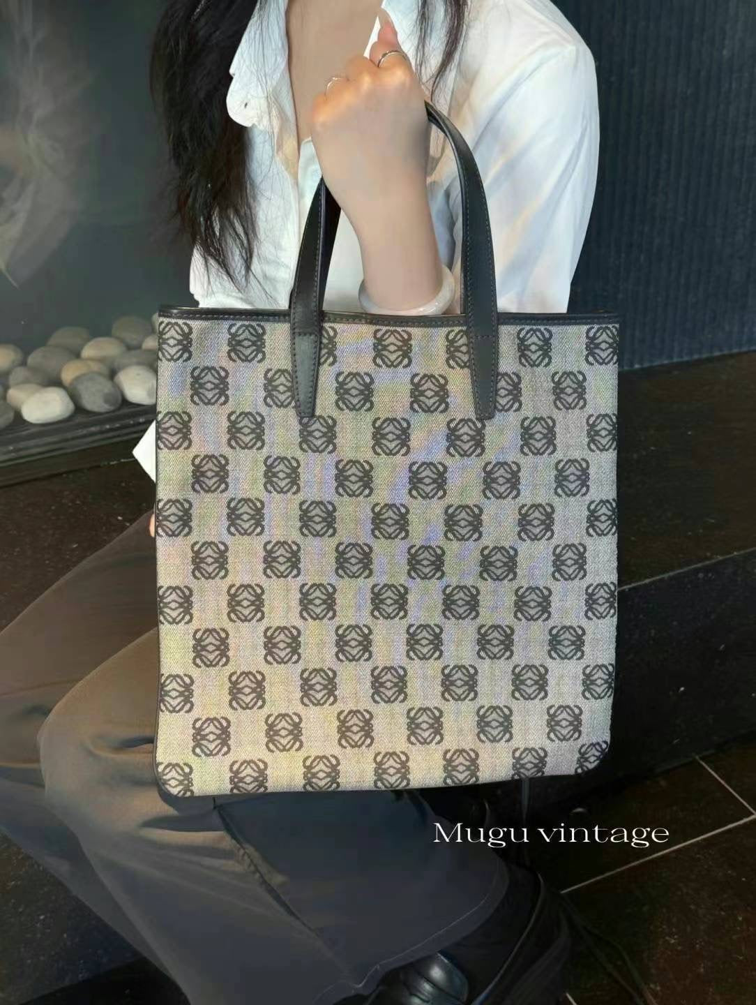 Loewe grey monogram tote