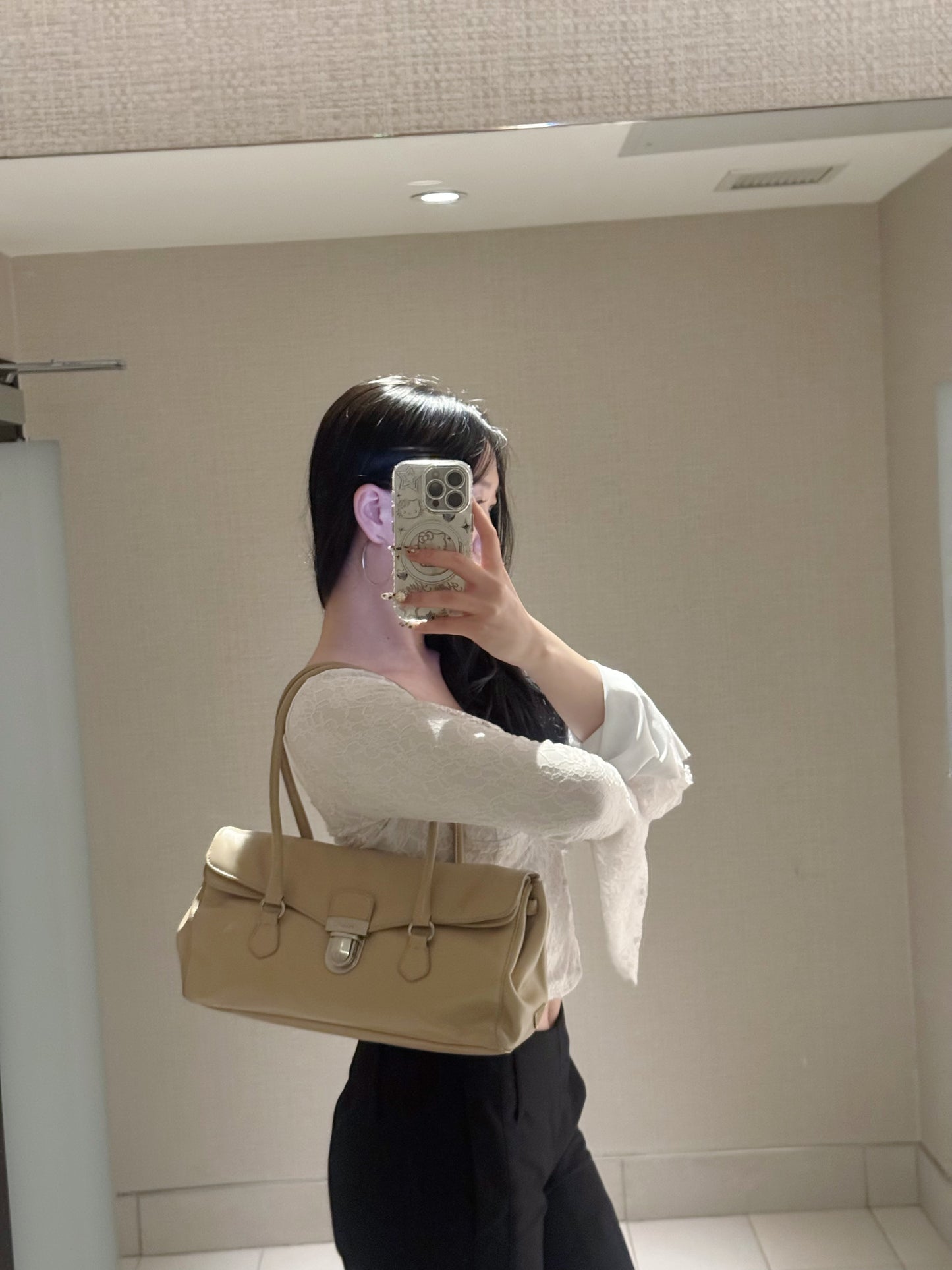 Prada beige baguette