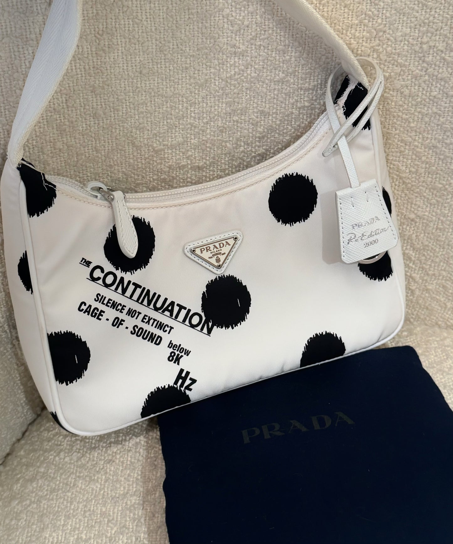 Prada rare dotted hobo limited edition