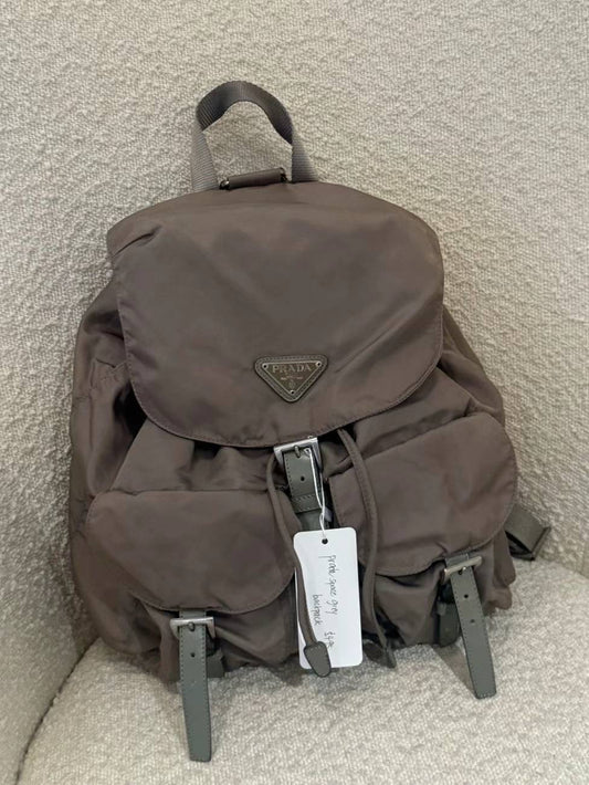 Prada space grey backpack large