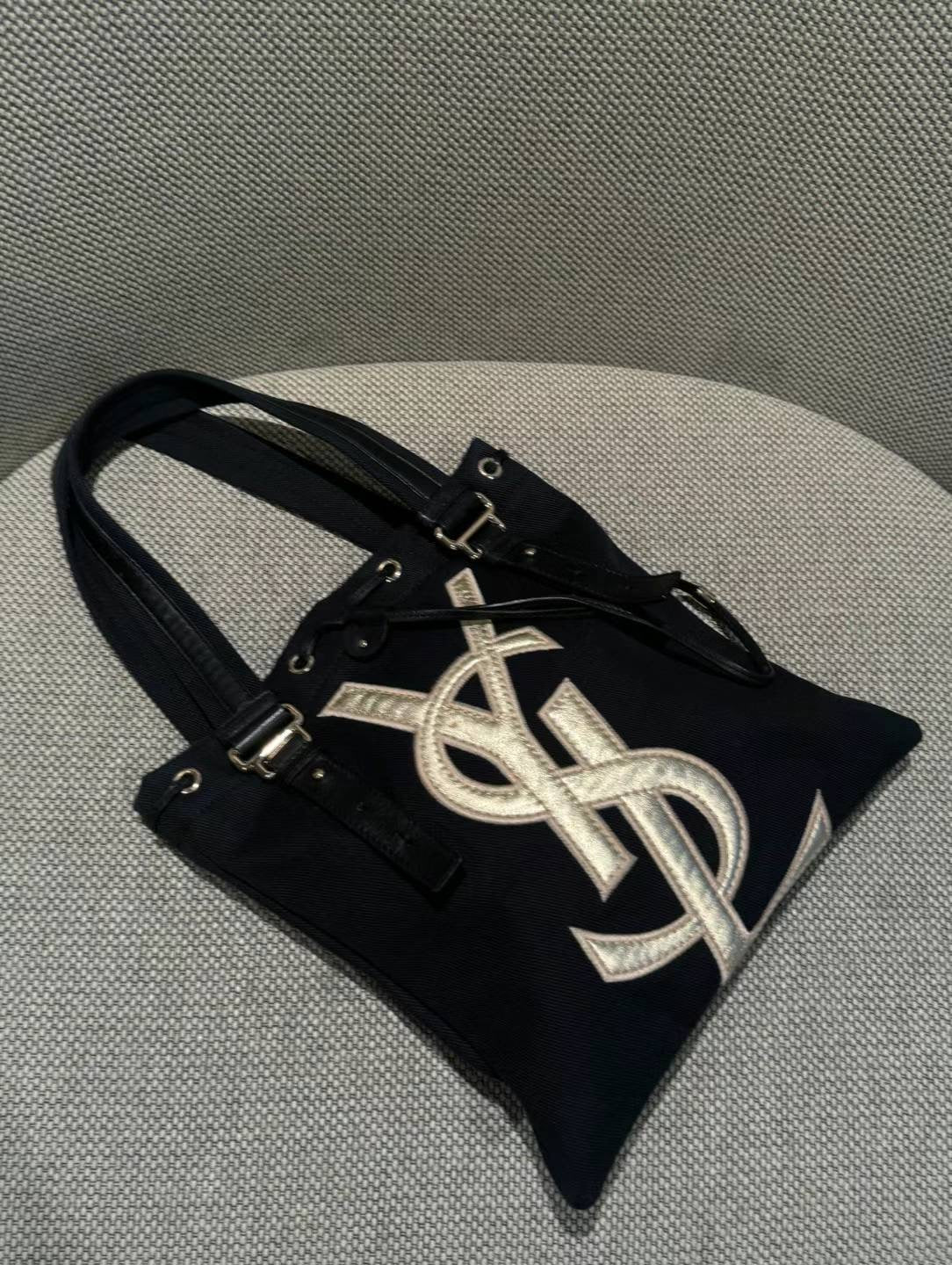 Yves saint Laurent Rive gauche tote black/gold