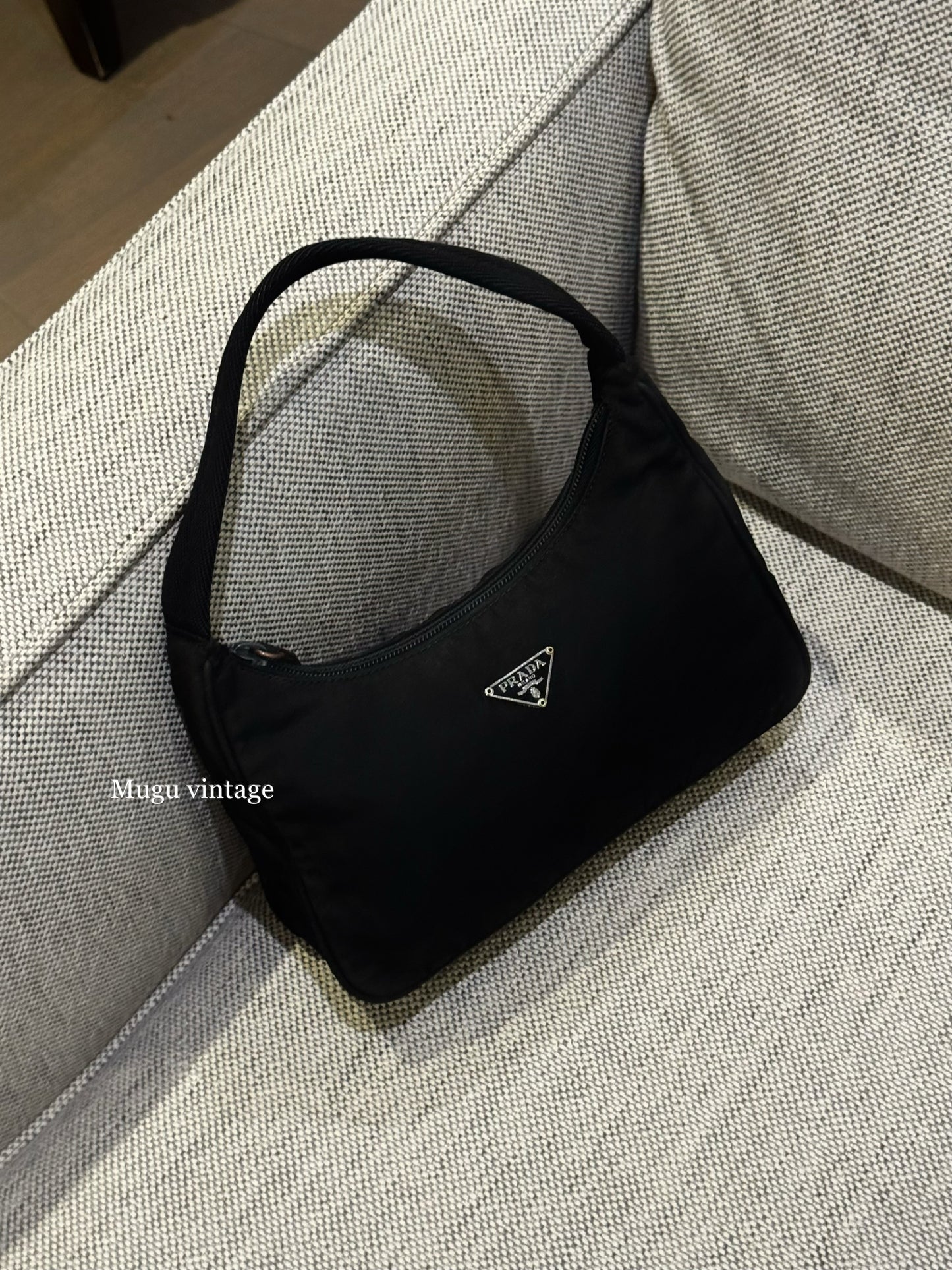Prada black vintage hobo