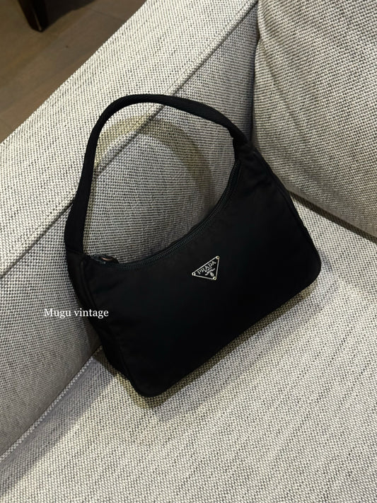Prada black vintage hobo