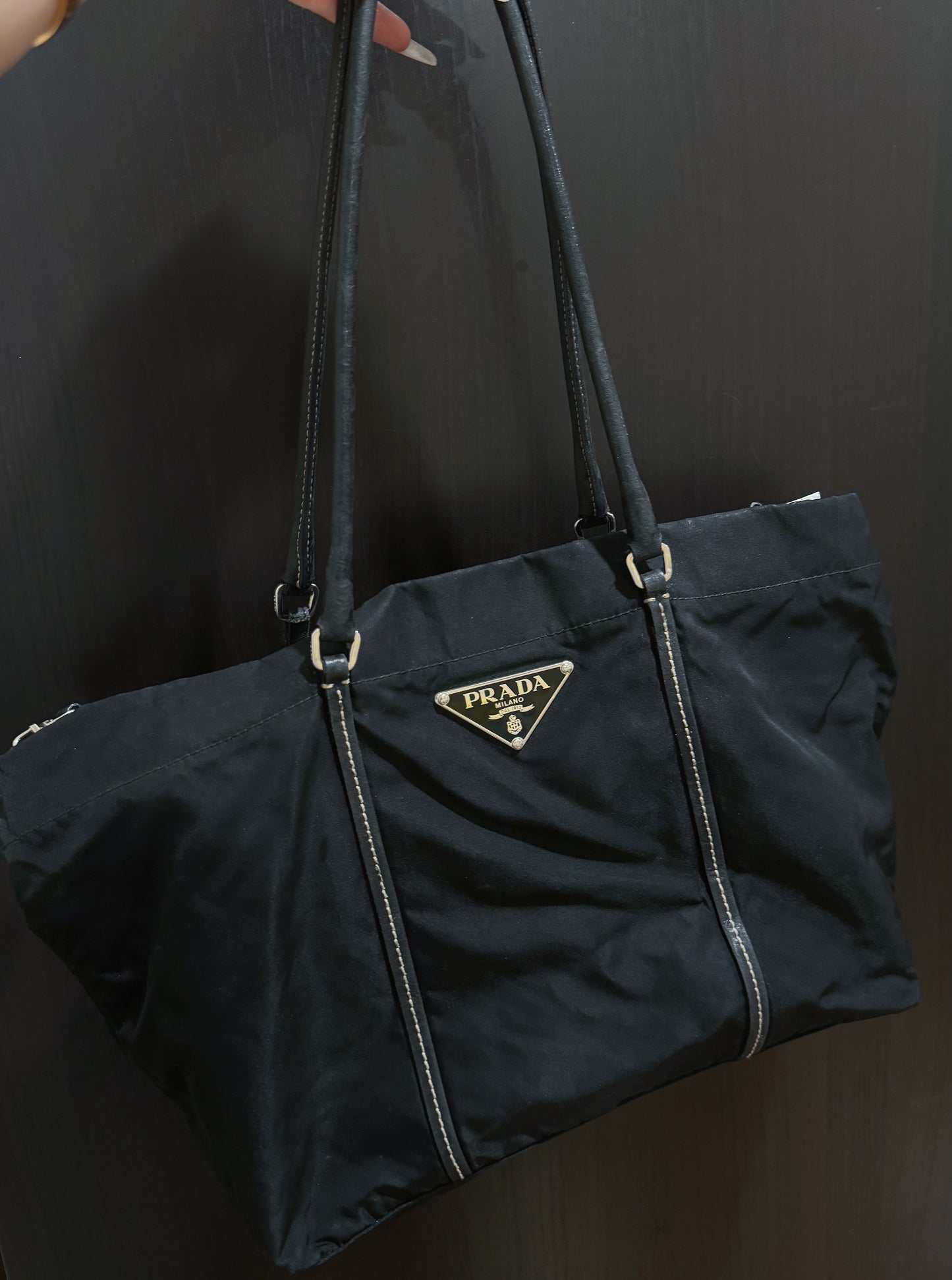 Prada nylon tote bag