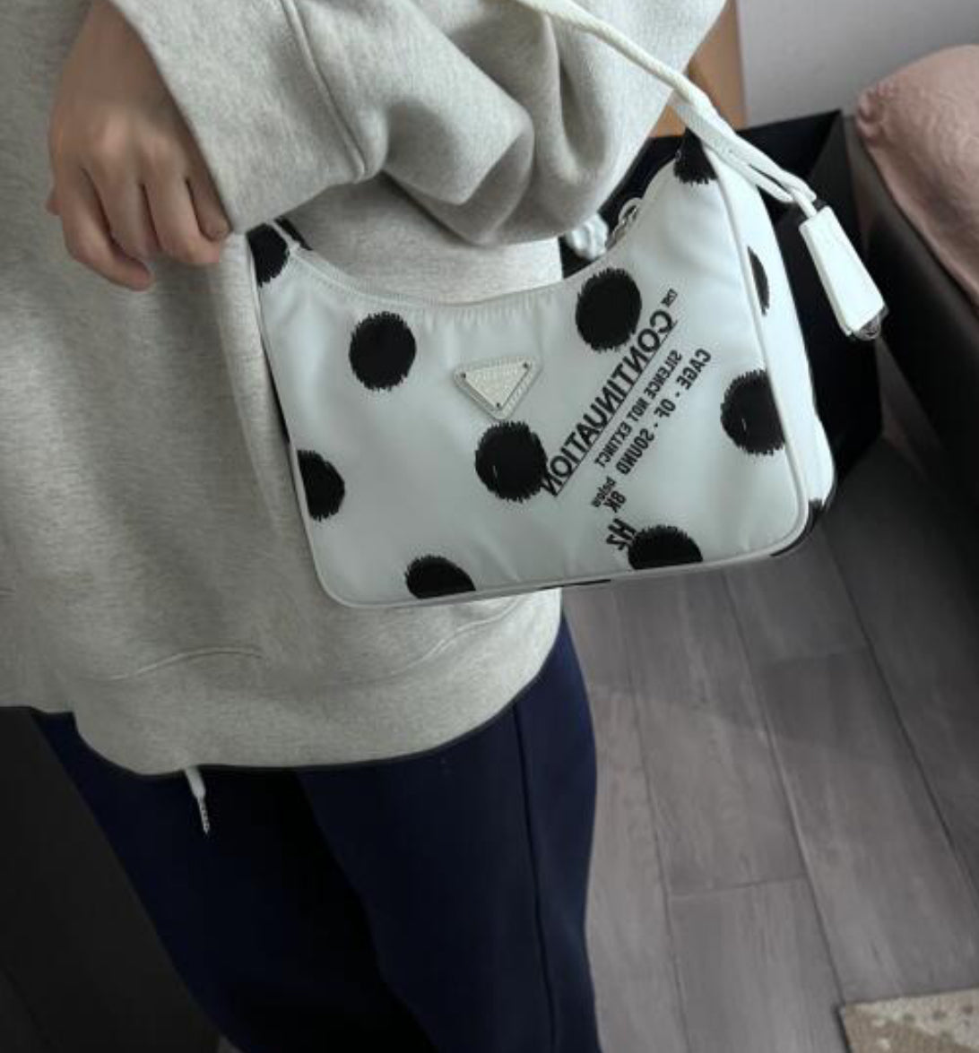 Prada rare dotted hobo limited edition