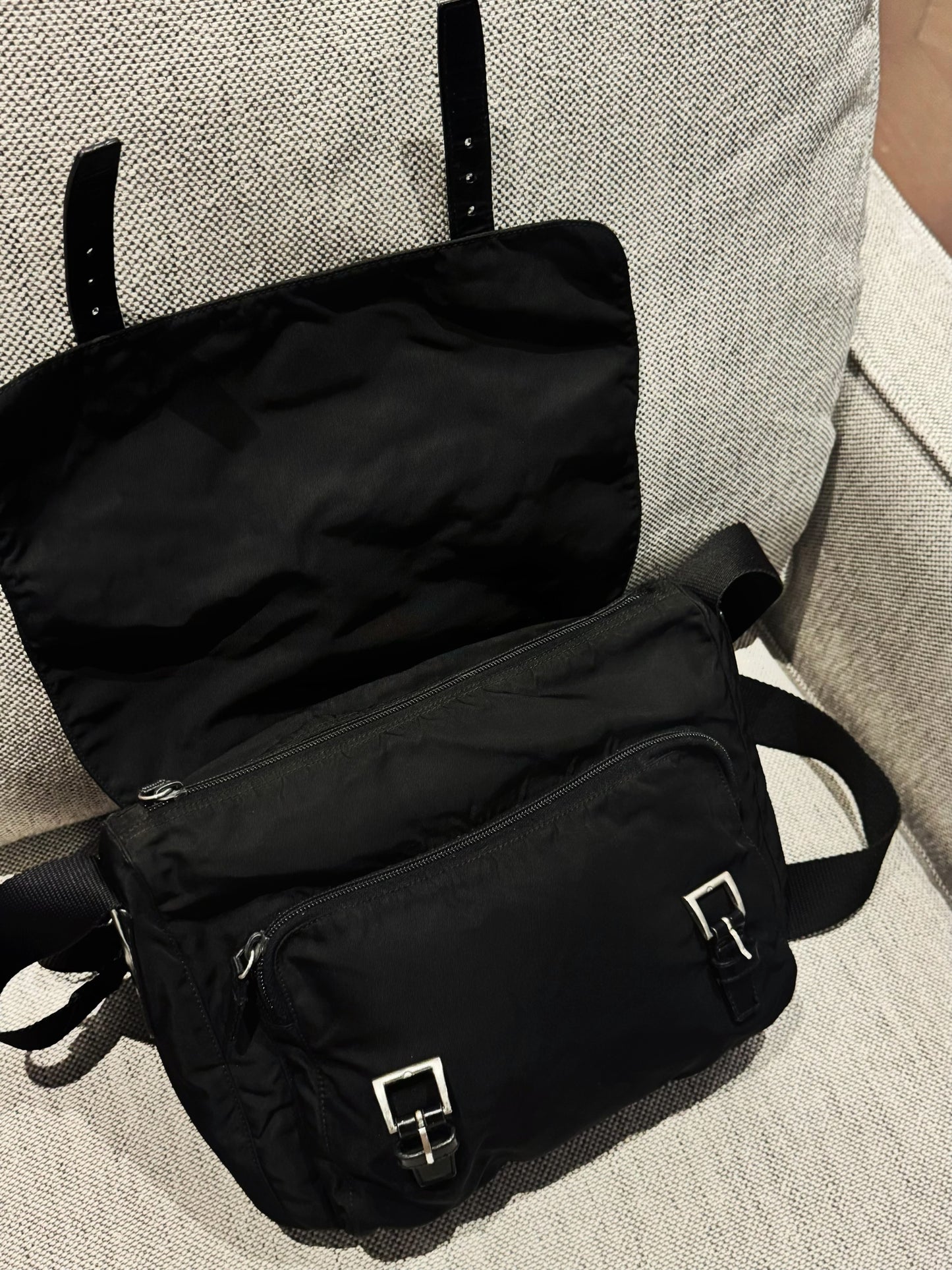 Prada medium messenger vintage crossbody bag