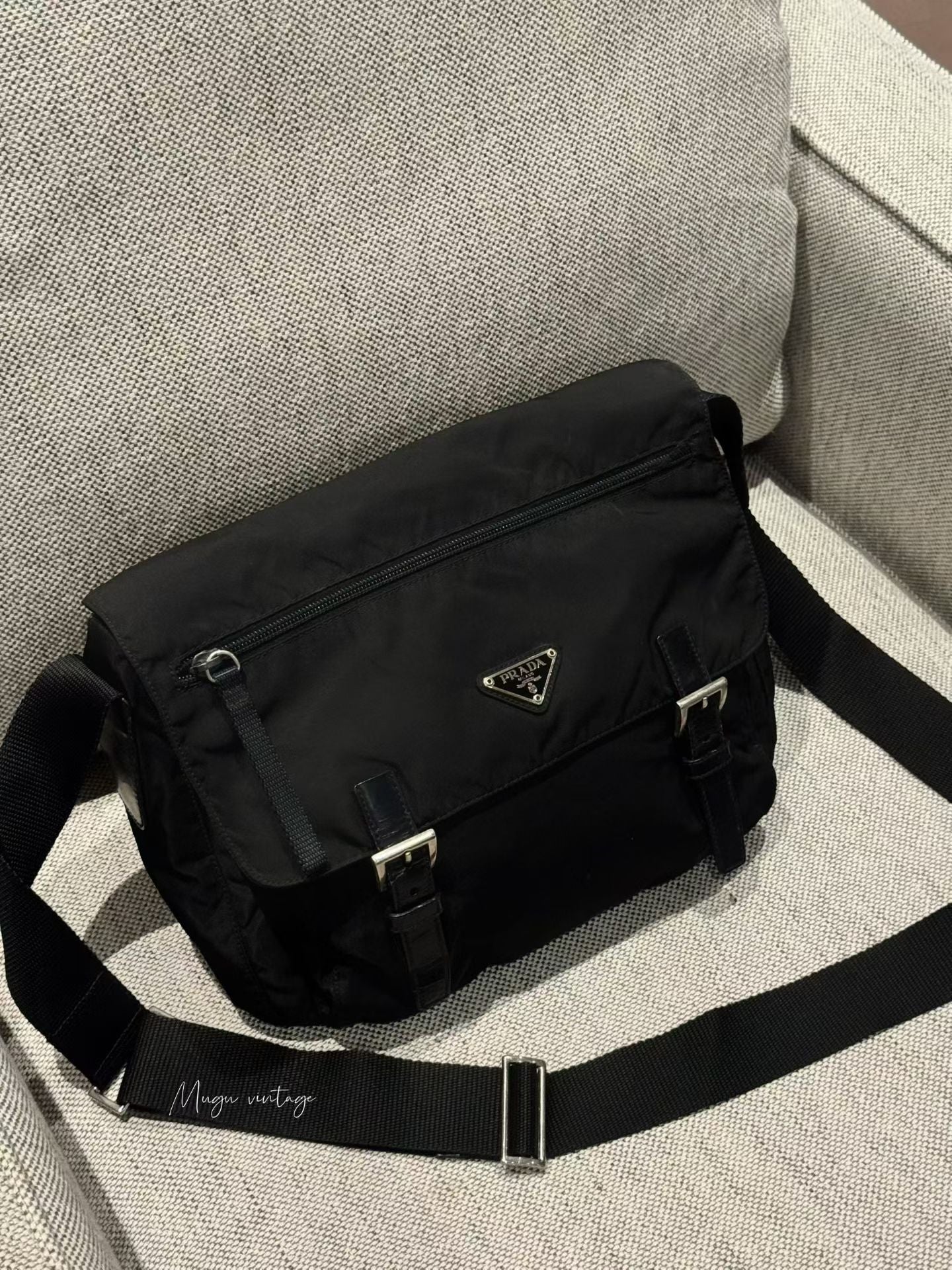 Prada medium messenger vintage crossbody bag