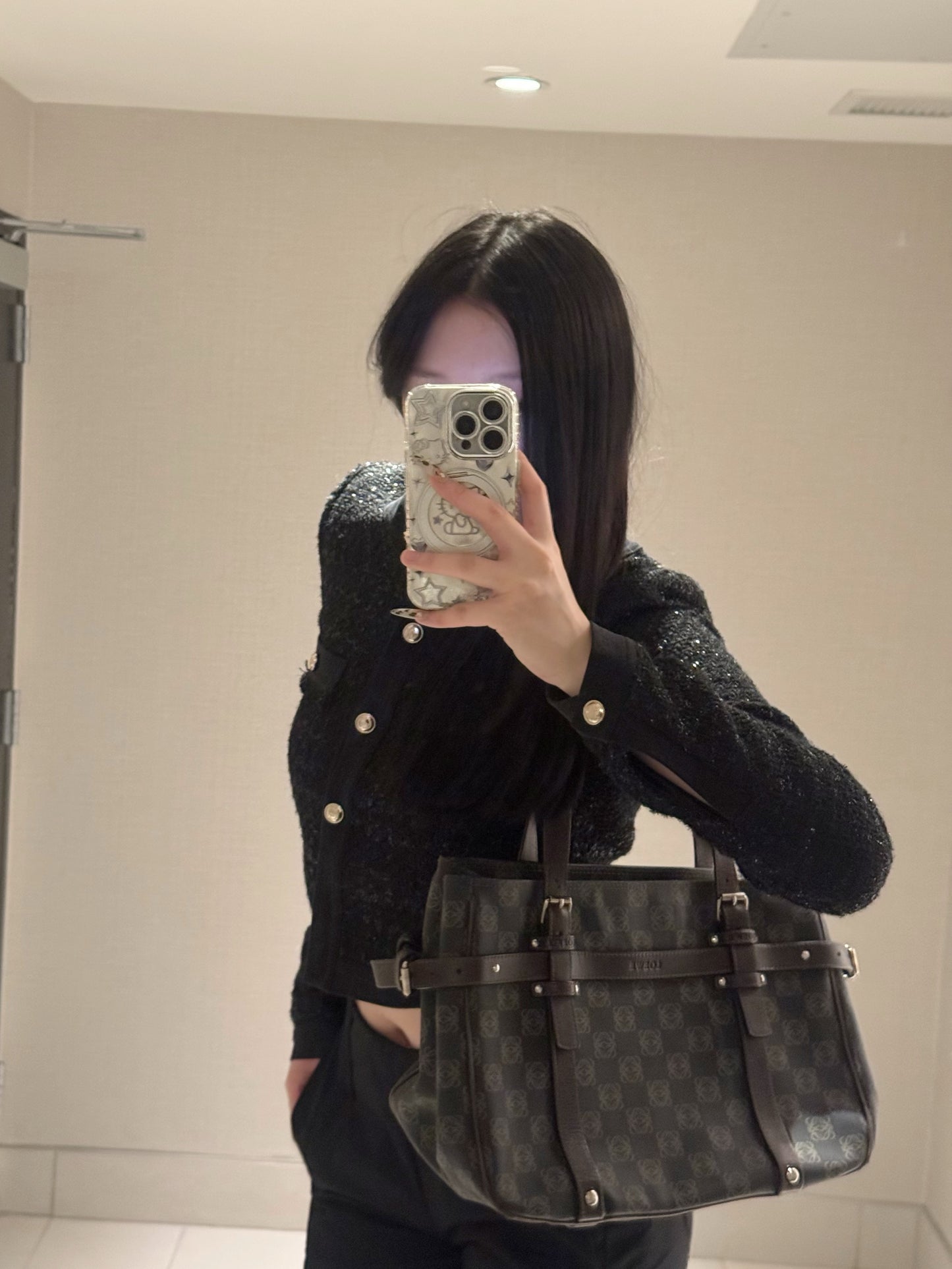 Loewe denim pvc tote