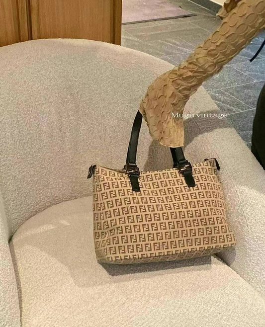Fendi monogram beige tote