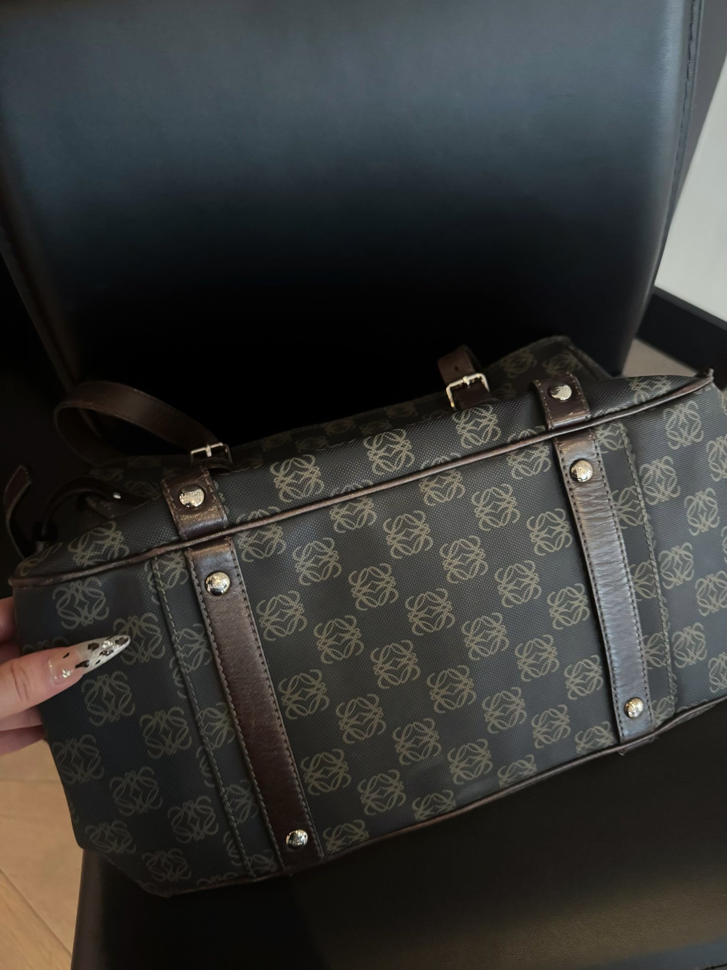 Loewe denim pvc tote