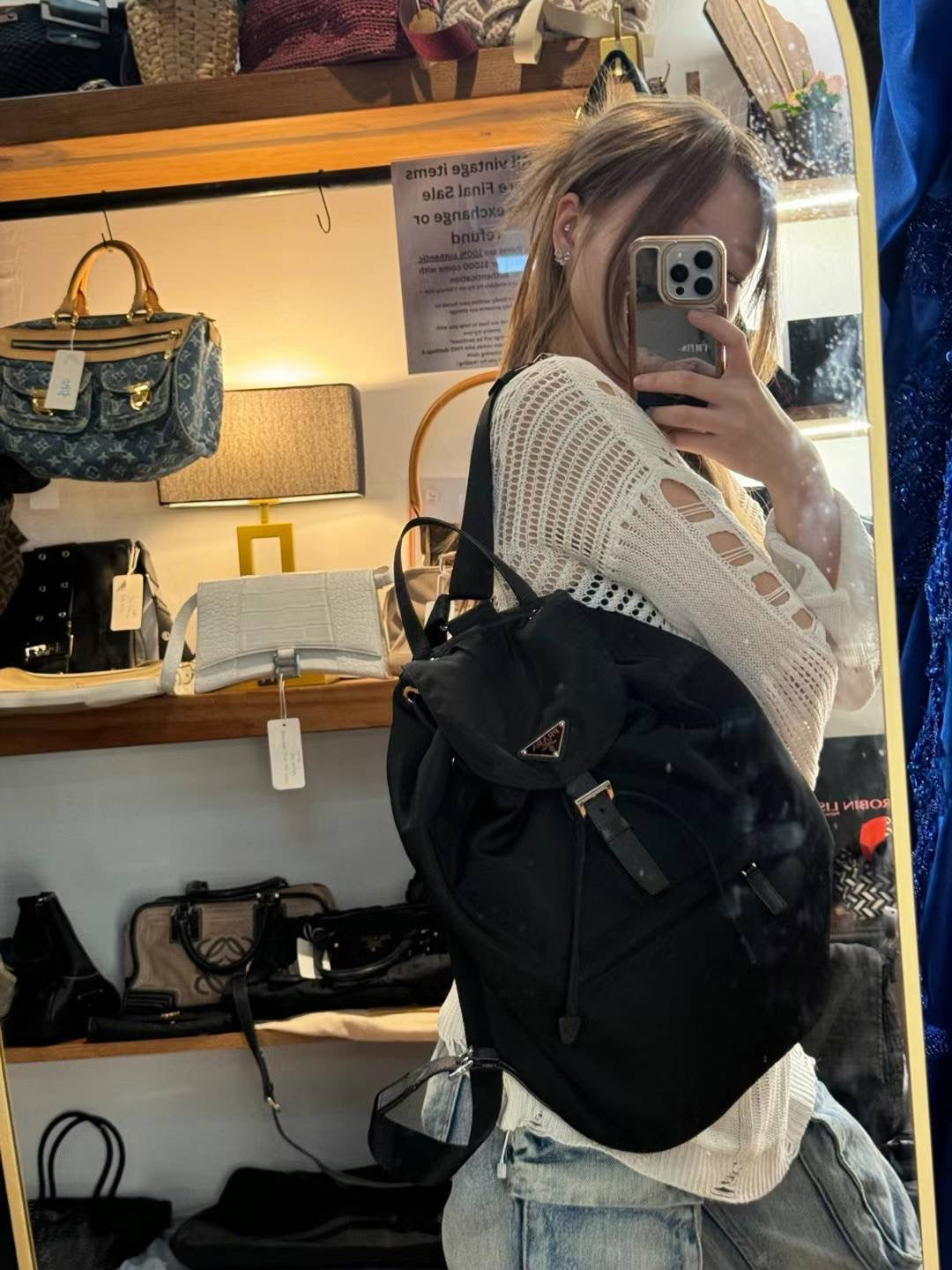 Prada large backpack in great condition