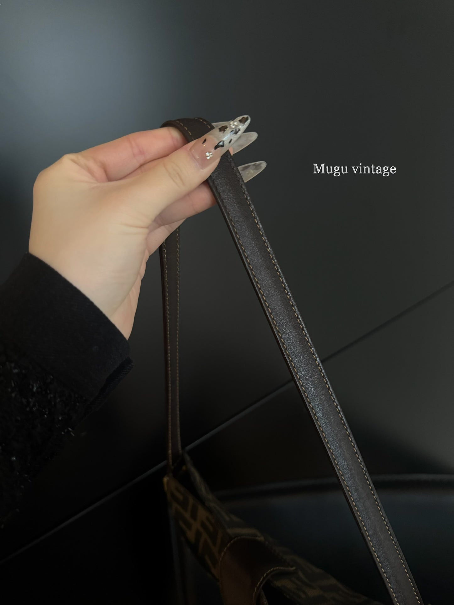 Fendi zucca gold lock baguette