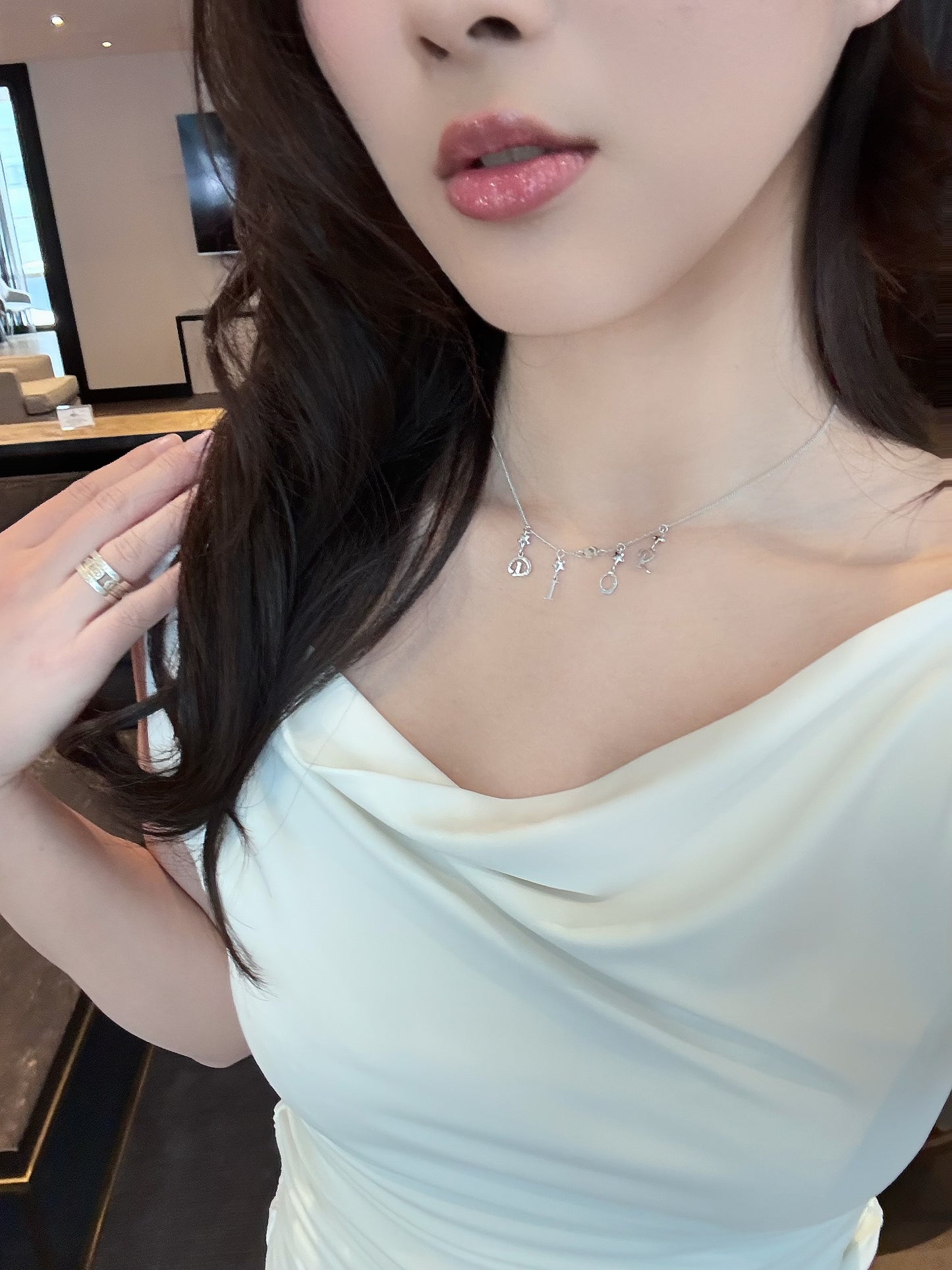 Dior starry night letter necklace