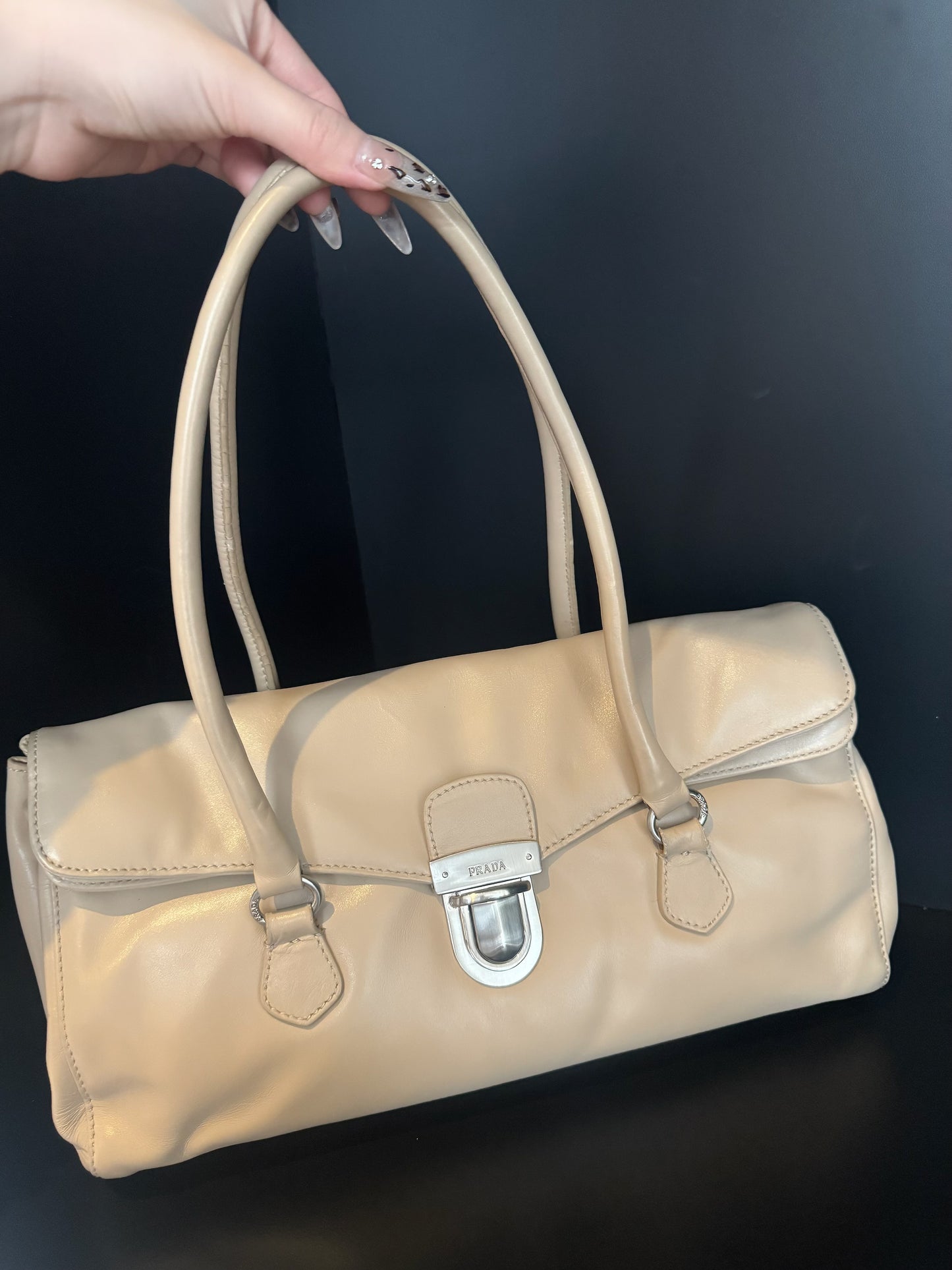 Prada beige baguette