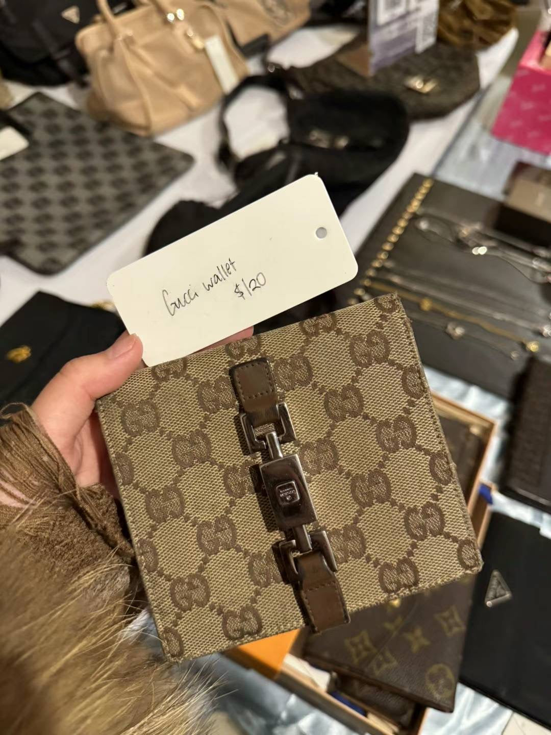 Gucci monogram wallet