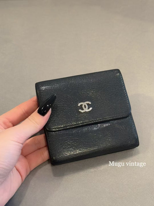 Chanel black & silver wallet