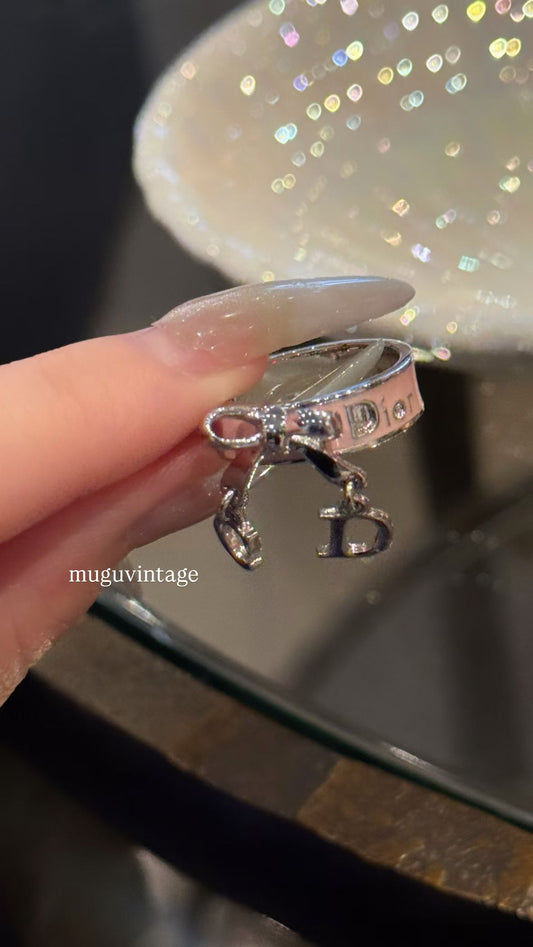 Christian Dior pink bow ring