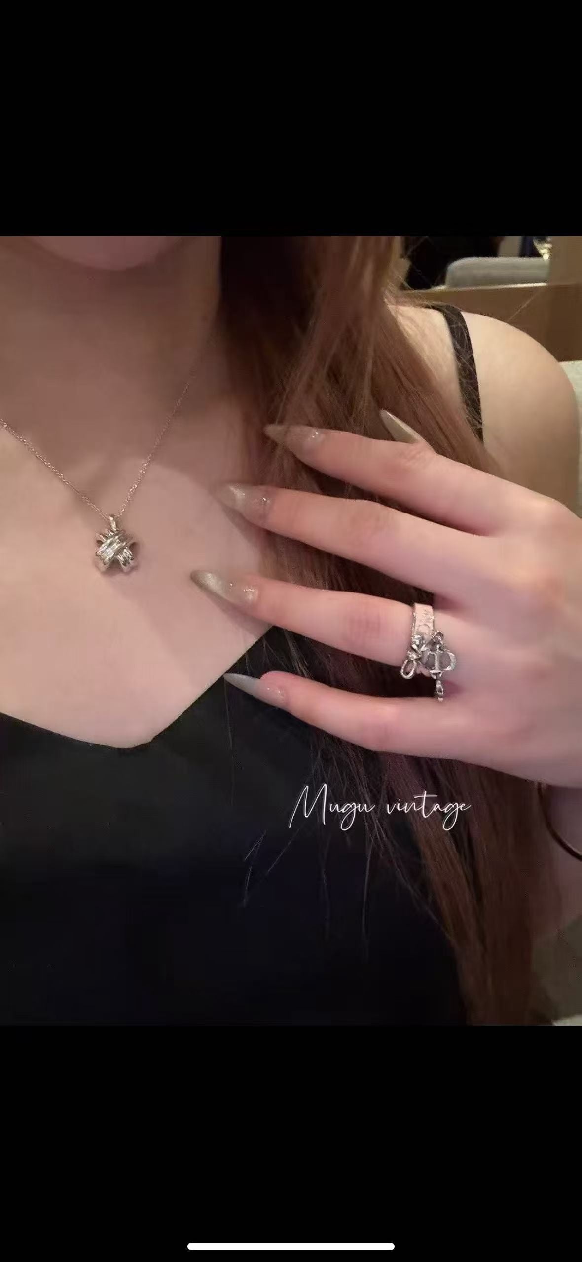 Christian Dior pink bow ring