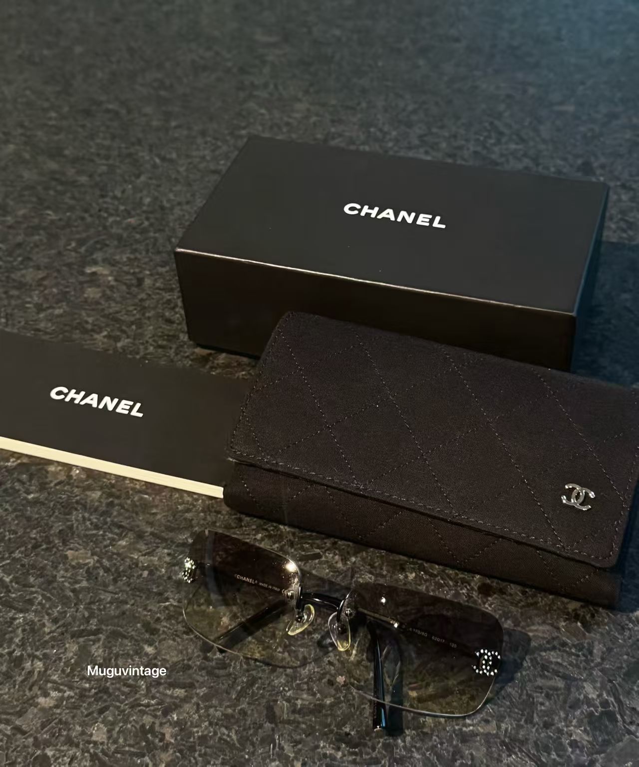 Chanel NWB black gradient y2k sunglasses