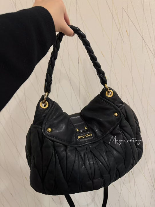 Miu Miu black gold crossbody