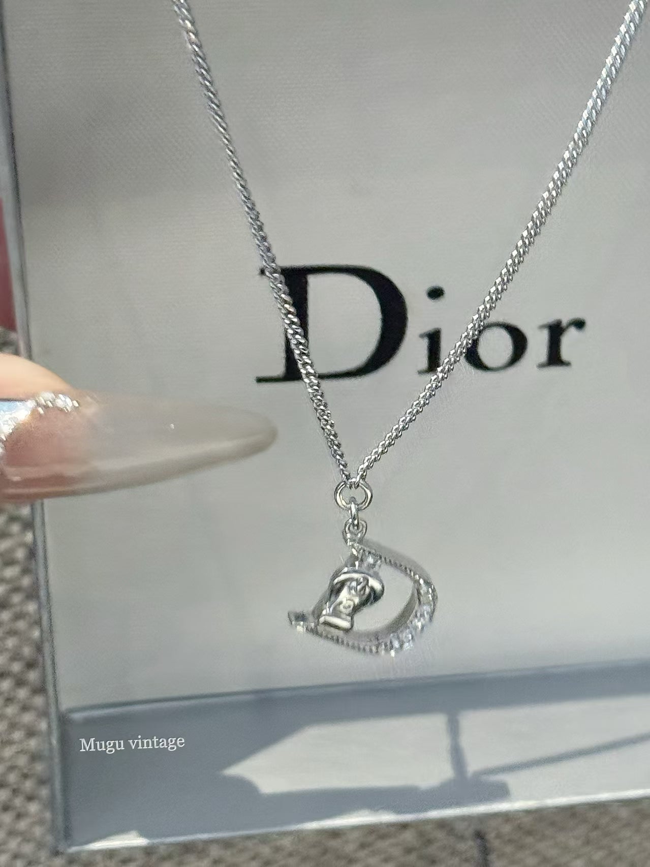 Christian Dior galliano “D” saddle necklace