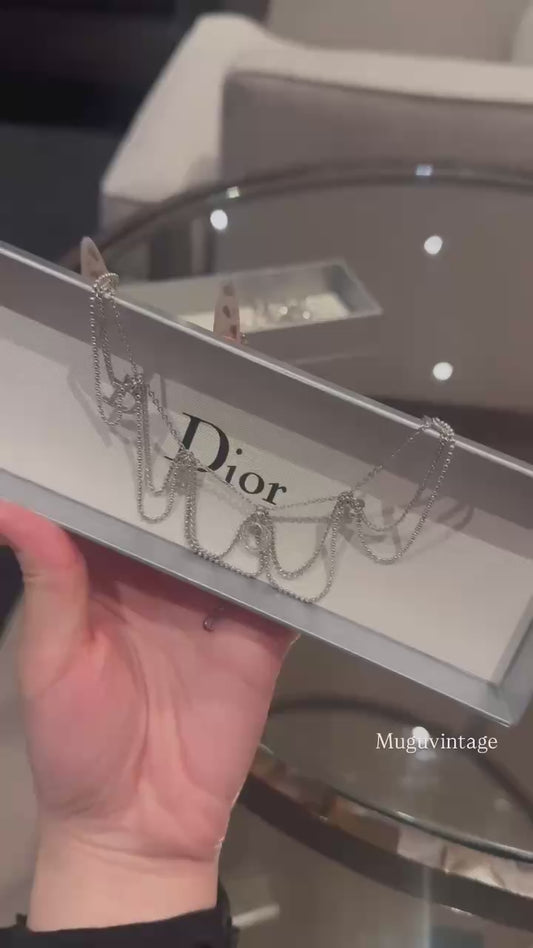Christian Dior multi layered tassel necklace